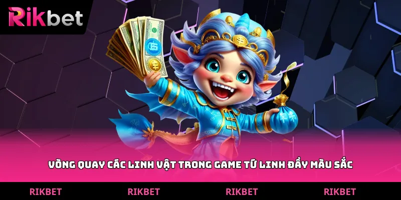 Vòng quay các linh vật trong game tứ linh đầy màu sắc
